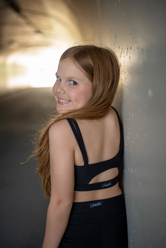 Free Flow Bra- Midnight Black