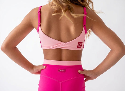 The Twist & Shout Bra-Hot Pink