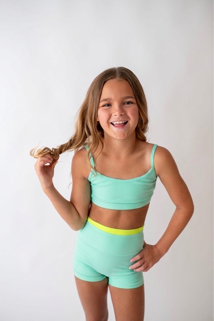 The Twist & Shout Bra-Mint Lime