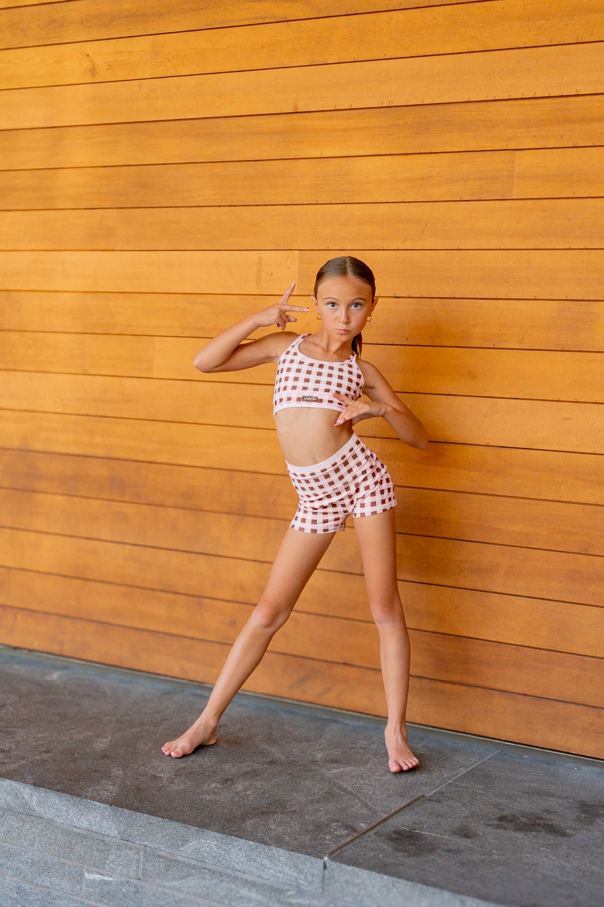 NEW! Limited Edition Duo Shorts – Pink & Brown Gingham