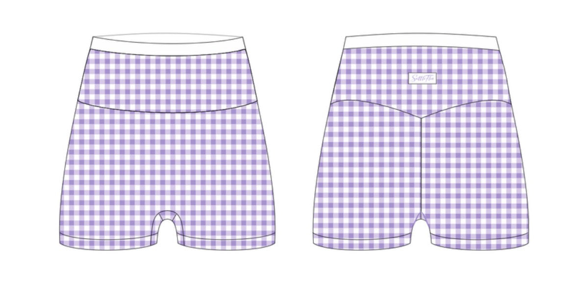 NEW! Limited Edition Duo Shorts – Lavender Gingham