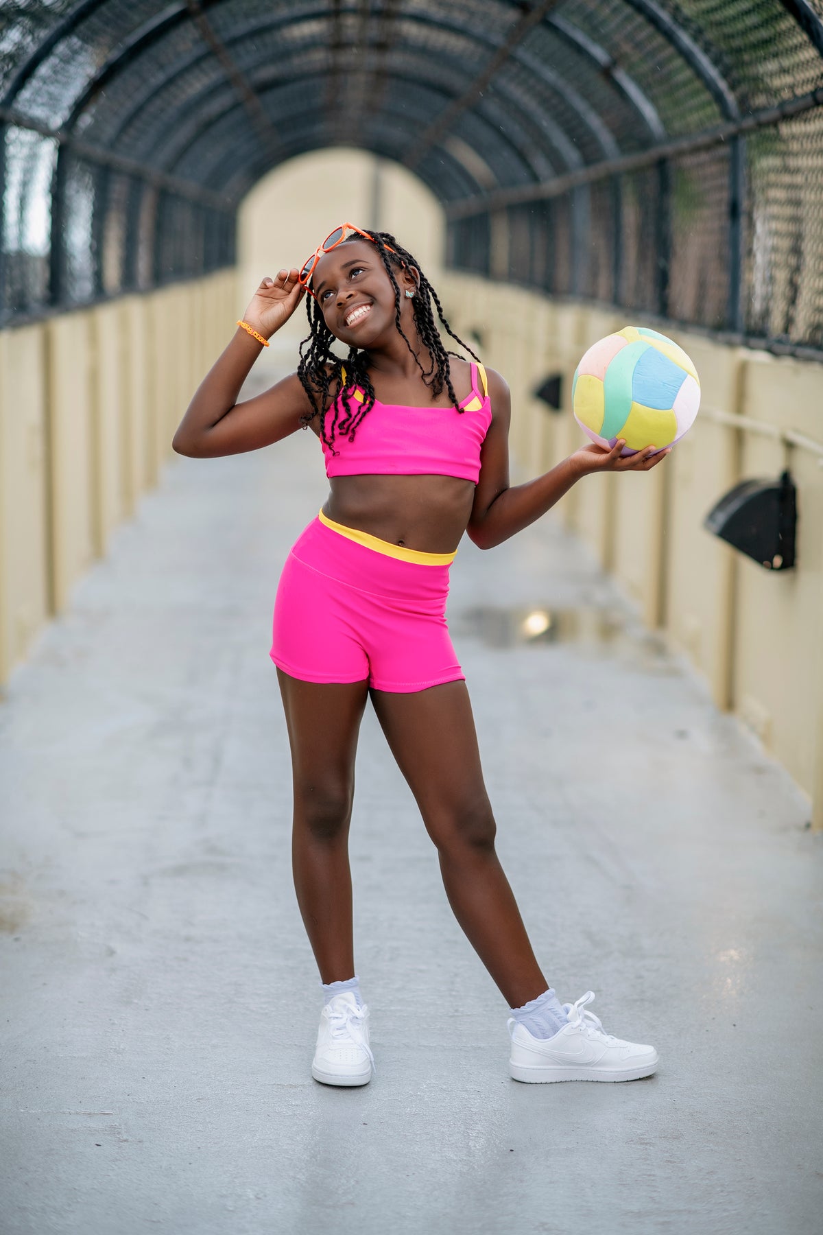 The Duo Shorts |Hot Pink & Yellow