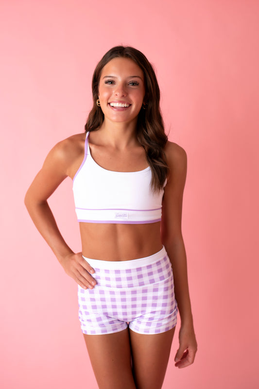 NEW! Limited Edition Duo Shorts – Lavender Gingham