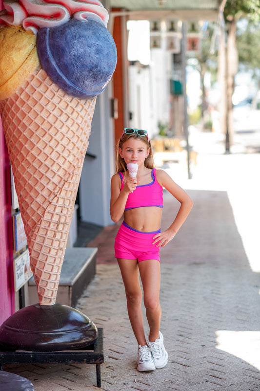 The Duo Shorts | Hot Pink